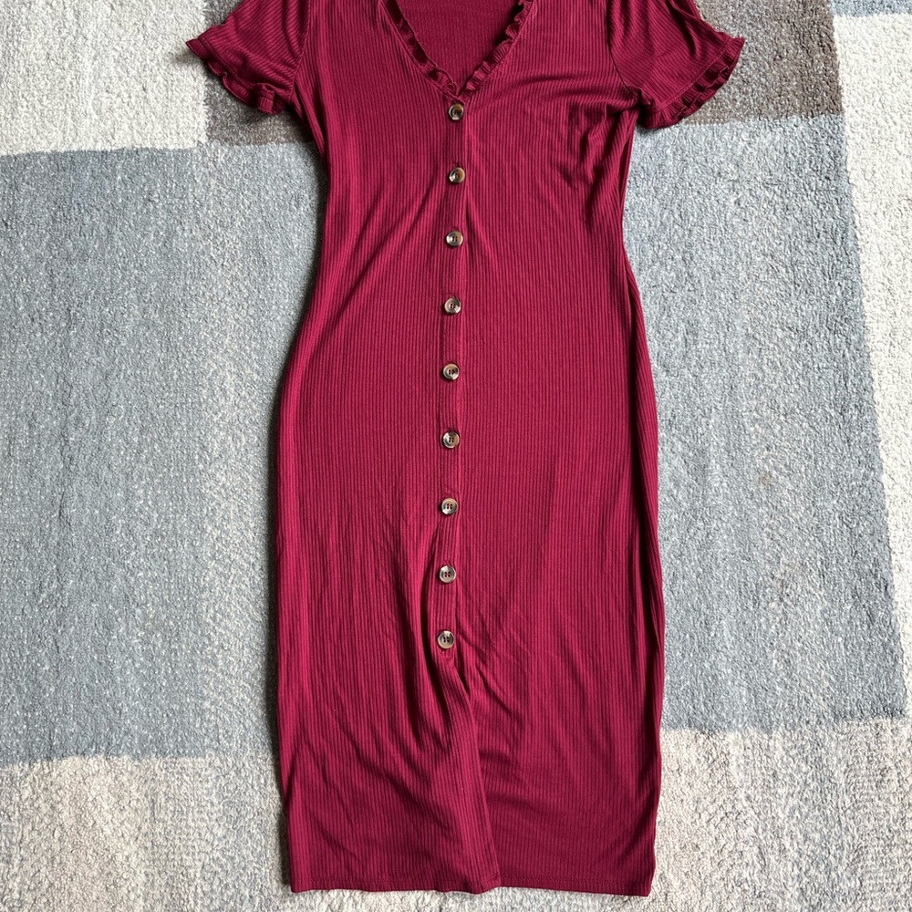 burgundy Red Dress